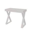 Ver imagem 3 de Escrivaninha Mesa Escritório Moderna Pés Angulares 1 Gaveta 90,8cm Branca