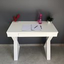 Ver imagem 6 de Escrivaninha Mesa Escritório Moderna 1 Gaveta Pés Angulares