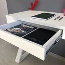 Ver imagem 5 de Escrivaninha Mesa Escritório Moderna 1 Gaveta Pés Angulares