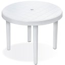Ver imagem 6 de 3 Mesa Plástica Redonda Jardim Desmontável Branca Arqplast
