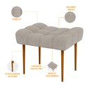 Ver imagem 4 de Kit 02 Puffs Decorativo Para Sala De Estar Requinte L02 Linho Bege - Lyam Decor