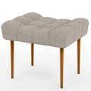 Ver imagem 3 de Kit 02 Puffs Decorativo Para Sala De Estar Requinte L02 Linho Bege - Lyam Decor