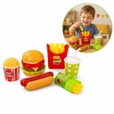 Ver imagem 6 de Kit Lanchinho Infantil Fast Food Brinquedo Faz de Conta Hamburguer Batata Pipoca Suco Tortinha