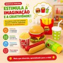 Ver imagem 5 de Kit Lanchinho Infantil Fast Food Brinquedo Faz de Conta Hamburguer Batata Pipoca Suco Tortinha
