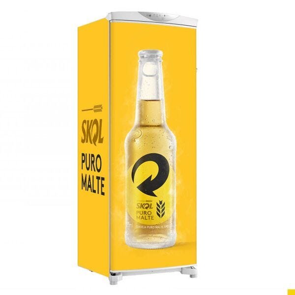 Adesivo Geladeira Total cerveja Skol Puro Malte G- 150x60cm - 1