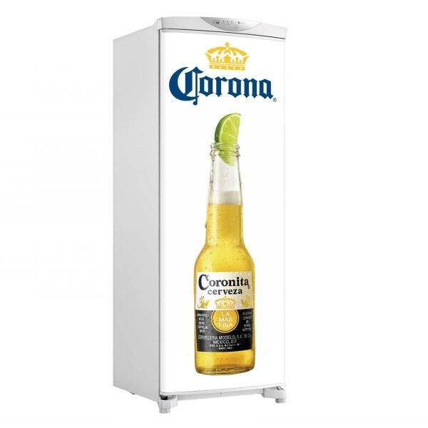 Adesivo Geladeira Porta cerveja Corona Limão M2- 150x60cm - 1