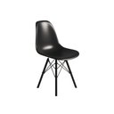 Ver imagem 3 de Cadeira Eames Tubo Ferro Preto Assento Preto
