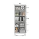 Ver imagem 3 de Armário Multiuso Versátil Lexa - com Chave - Carvalho Branco/branco