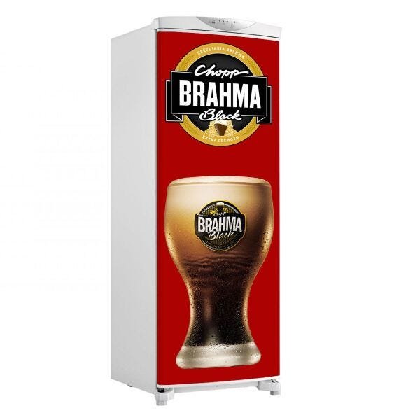 Adesivo Geladeira Porta Cerveja Brahma Black Copo- 150x60cm - 1