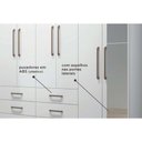 Ver mais imagens de Guarda Roupa Casal 8 Portas e 6 Gavetas C/ Espelho e Pés Master 8.6 Branco - Santos Andirá