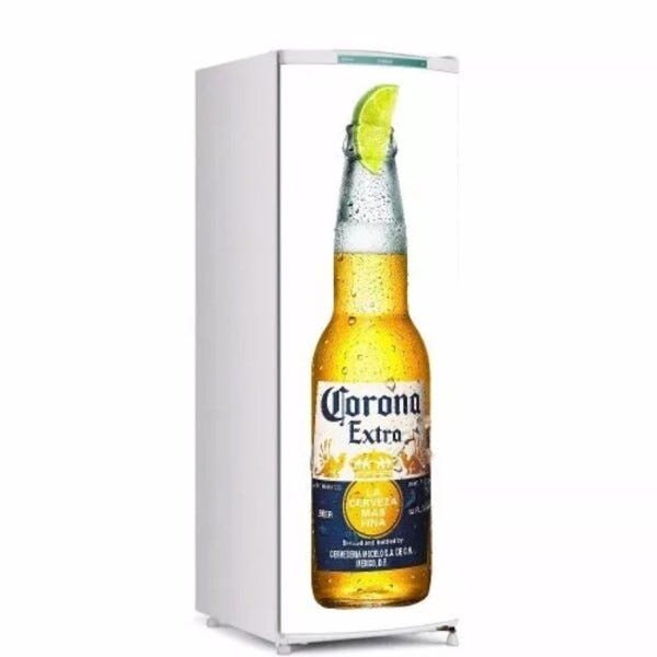 Adesivo decorativo Para Geladeira Porta (1 pç) Cerveja Corona Garrafa - 1,50x0,60cm - 1