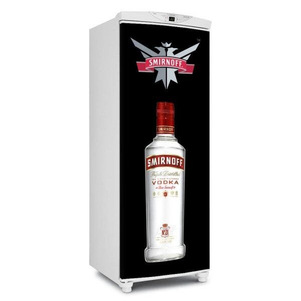Adesivo decorativo Para Geladeira Porta (1 pç) Smirnoff Com Logo Mod1 - 1,50x0,60cm - 1