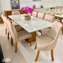 Ver imagem 3 de Conjunto de Jantar com Vidro 8 Cadeiras 2,0x1,0m - Amsterdã Lisboa - Art Salas