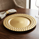 Ver imagem 3 de Sousplat Dourado Prato Mesa Posta Jogo Americano Jantar Sala