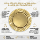 Ver imagem 6 de Sousplat Dourado Prato Mesa Posta Jogo Americano Jantar Sala