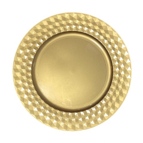 Sousplat Dourado Prato Mesa Posta Jogo Americano Jantar Sala