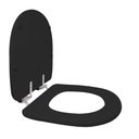 Ver imagem 2 de Assento Sanitário Poliéster para Louça Duomo Plus (deca) Super Luxo Cromado (reb. Oculto) Ébano