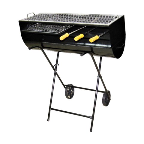 Churrasqueira Espetinho Carrinho 2 Grelha 3 Espeto 100x76x30 Duralar F011BOM