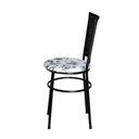 Ver imagem 2 de 2 Cadeiras Pretas para Cozinha Hawai Preta com Assento Floral Cor:floral Branco