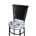 Ver imagem 4 de 2 Cadeiras Pretas para Cozinha Hawai Preta com Assento Floral Cor:floral Branco