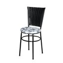 Ver imagem 6 de 2 Cadeiras Pretas para Cozinha Hawai Preta com Assento Floral Cor:floral Branco