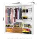 Ver imagem 5 de Guarda-Roupa 6 Portas 2 Gavetas Aurora Marrom/Cinamomo/Branco