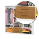 Ver imagem 6 de Guarda-Roupa 6 Portas 2 Gavetas Aurora Marrom/Cinamomo/Branco
