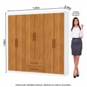 Ver imagem 3 de Guarda-Roupa 6 Portas 2 Gavetas Aurora Marrom/Cinamomo/Branco