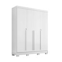 Ver imagem 3 de Roupeiro Guarda Roupa de Casal com 4 Portas 3 Gavetas Branco