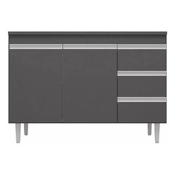 Balcão Gabinete de Pia sem Tampo 100cm 2 Portas 3 Gavetas Andréia - Ajl Móveis Ajl-móveis Andreia Ci - 1