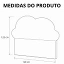 Ver imagem 6 de Cabeceira de Cama Box Estofada 120cm Viúva Decoração Nuvem Boucle