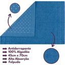 Ver imagem 4 de Jogo de Toalhas Gigante Itália Soft 2 Banhão + 2 Rosto + 2 Tapete Luxo 100% Algodão - Azul