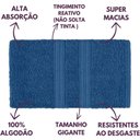 Ver imagem 2 de Jogo de Toalhas Gigante Itália Soft 2 Banhão + 2 Rosto + 2 Tapete Luxo 100% Algodão - Azul