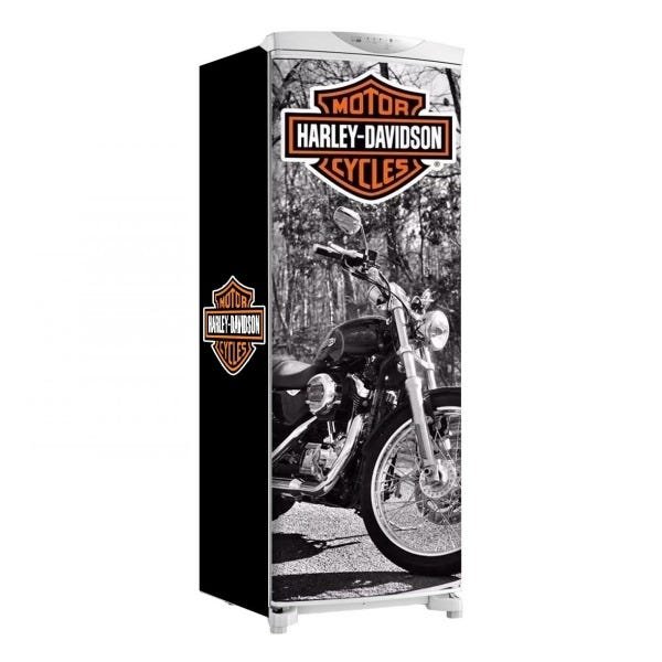 Adesivo decorativo Para Geladeira Total (3 pçs) Harley Davidson Logo - 1,50x0,60cm - 1