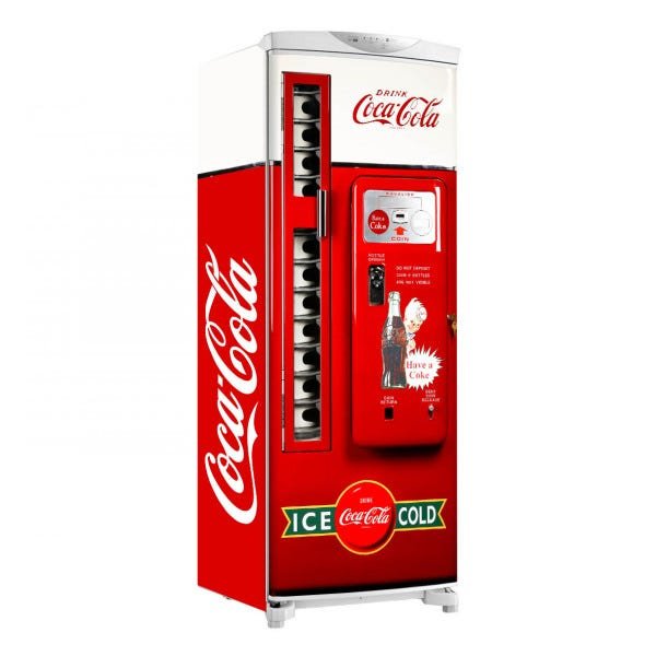 Adesivo decorativo De Geladeira Total (3 pçs) Maquina Coca Cola Antiga Md2 - 1,50x0,60cm - 1
