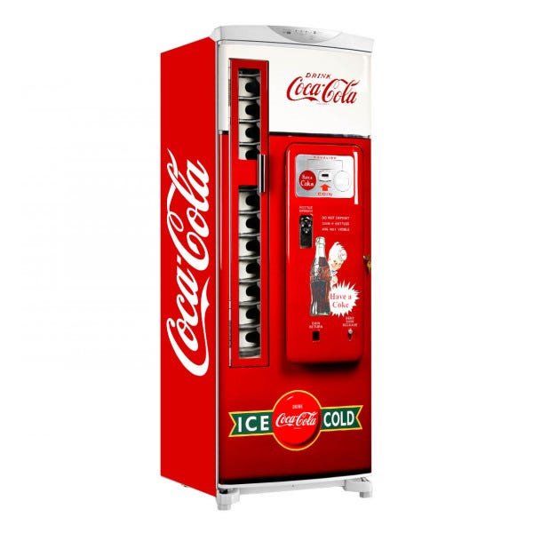 Adesivo decorativo Geladeira Total (3 pçs) Maquina Coca Cola Antiga M2 - 1,50x0,60cm - 1