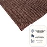Tapete Passadeira Capacho Alta Absorção Antider 0,60x5,00 Marrom - 5