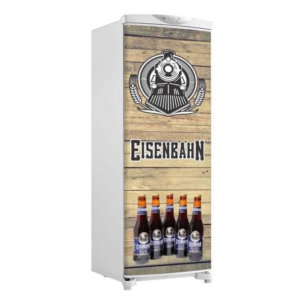 Adesivo decorativo De Geladeira Porta (1 pç) Eisenbahn Madeira - 1,50x0,60cm - 1
