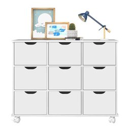 Nicho Organizador 1478 com 9 Gavetas Branco - Qmovi - 1 Nicho Organizador 1478 com 9 Gavetas Branco - Qmovi - 1