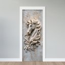 Ver imagem 1 de Adesivo de Porta - Cavalo em Mármores
