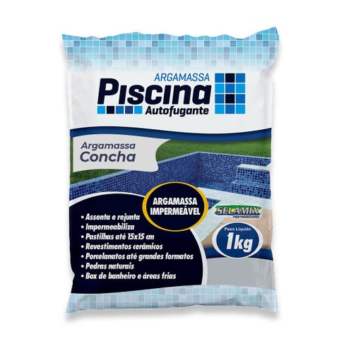 Argamassa Piscina Aut. Impermeável Cor Concha 1kg