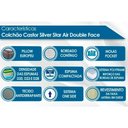 Ver imagem 2 de Colchão Viúva Castor Molas Pocket Ensacadas Silver Star Air Double Face Euro Pillow (128x188x34) -