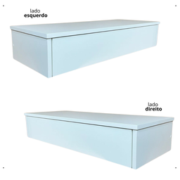 Penteadeira Mesa de Cabeceira Suspensa Escrivaninha Camarim 1 Gaveta 80x15x40cm - 5