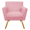 Ver imagem 7 de Kit Diva Recamier Vanessa 185cm Lado Esquerdo e 01 Poltrona Laura Suede Adj Decor Rosa Bebê
