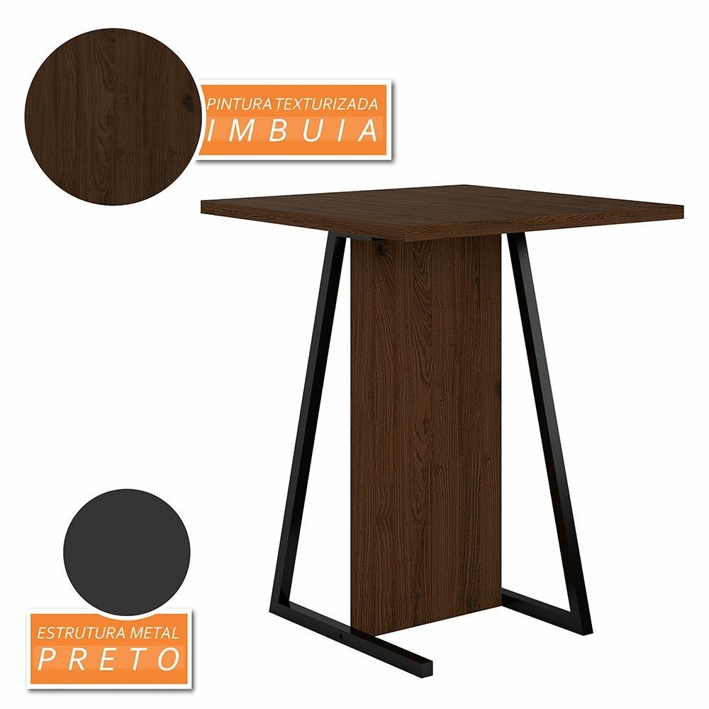 Conjunto de Mesa com 2 Cadeiras Arkansas Imbuia/bege - M. Arapongas Imbuia/bege 03 - 3