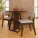 Ver imagem 2 de Conjunto de Mesa com 2 Cadeiras Arkansas Imbuia/bege - M. Arapongas Imbuia/bege 03