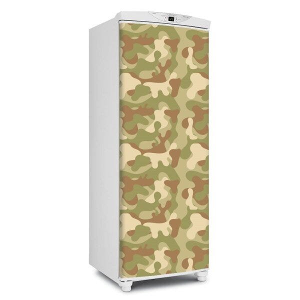 Adesivo decorativo Para Geladeira Porta (1 pç) Camuflagem Bege - 1,50x0,60cm - 1
