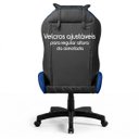 Ver imagem 7 de Cadeira Gamer Speed Ergonômica Reclinável Giratória Escritório Home Office:Preto e Azul