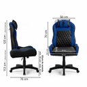 Ver imagem 3 de Cadeira Gamer Speed Ergonômica Reclinável Giratória Escritório Home Office:Preto e Azul
