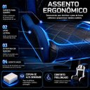Ver imagem 4 de Cadeira Gamer Speed Ergonômica Reclinável Giratória Escritório Home Office:Preto e Azul